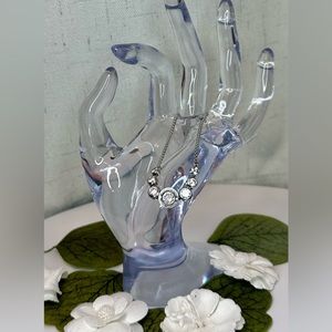 Michael Kors Women's Slider Logo silver Stainless Steel and Crystal Bracelet